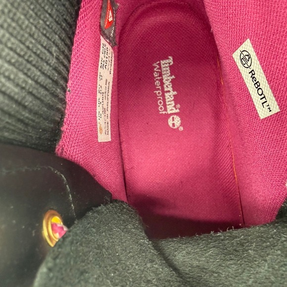 Timberland Heritage 6" Black Leather Waterproof Boots Womens Size 10 Lug Sole - Picture 9 of 10